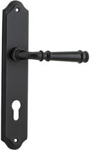 IVER Verona Door Lever Handle On Shouldered Backplate | Entrance Lever Set Only | 9 Finishes - Matt Black