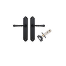 IVER Verona Door Lever Handle On Shouldered Backplate | Passage Kit | 9 Finishes - Matt Black