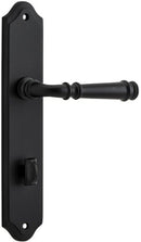 IVER Verona Door Lever Handle On Shouldered Backplate | Privacy Lever Set Only | 9 Finishes - Matt Black