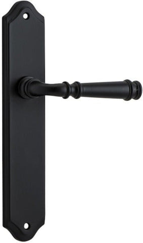 IVER Verona Door Lever Handle On Shouldered Backplate | Passage Lever Set Only | 9 Finishes - Matt Black