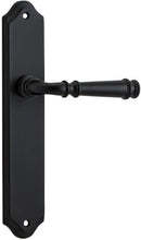 IVER Verona Door Lever Handle On Shouldered Backplate | Passage Lever Set Only | 9 Finishes - Matt Black