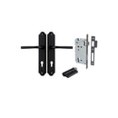 IVER Annecy Door Lever Handle On Shouldered Backplate | Entrance Kit (Key/Key) | 9 Finishes - Matt Black