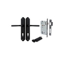 IVER Annecy Door Lever Handle On Shouldered Backplate | Entrance Kit (Key/Thumb) | 9 Finishes - Matt Black