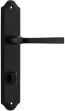 IVER Annecy Door Lever Handle On Shouldered Backplate | Privacy Lever Set Only | 9 Finishes - Matt Black