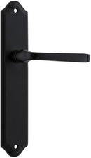 IVER Annecy Door Lever Handle On Shouldered Backplate | Passage Lever Set Only | 9 Finishes - Matt Black