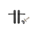 Iver Sarlat Solid Brass Door Lever on Oval Backplate | Passage Kit | 10 Finishes - Matt Black