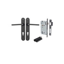 Iver Baltimore Solid Brass Door Lever on Oval Backplate | Entrance Kit (Key/Key) | 7 Finishes - Matt Black