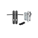 Iver Baltimore Solid Brass Door Lever on Oval Backplate | Entrance Kit (Key/Thumb) | 7 Finishes - Matt Black