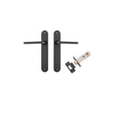 Iver Baltimore Solid Brass Door Lever on Oval Backplate | Passage Kit | 7 Finishes - Matt Black