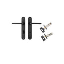 Iver Baltimore Solid Brass Door Lever on Oval Backplate | Separate Privacy Kit | 7 Finishes - Matt Black