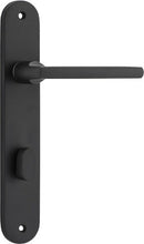 Iver Baltimore Solid Brass Door Lever on Oval Backplate | Privacy Lever Set Only | 7 Finishes - Matt Black