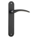 Iver Oxford Solid Brass Door Lever on Oval Backplate | Passage Lever Set Only | 4 Finishes - Matt Black