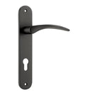 Iver Oxford Solid Brass Door Lever on Oval Backplate | Entrance Lever Set Only | 4 Finishes - Matt Black