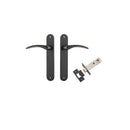 Iver Oxford Solid Brass Door Lever on Oval Backplate | Passage Kit | 4 Finishes - Matt Black