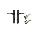 Iver Oxford Solid Brass Door Lever on Oval Backplate | Separate Privacy Kit | 4 Finishes - Matt Black