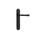 Iver Verona Solid Brass Door Lever on Oval Backplate | Passage Lever Set Only | 9 Finishes - Matt Black