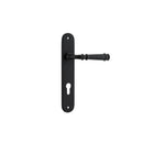 Iver Verona Solid Brass Door Lever on Oval Backplate | Entrance Lever Set Only | 9 Finishes - Matt Black