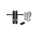 Iver Verona Solid Brass Door Lever on Oval Backplate | Entrance Kit (Key/Key) | 9 Finishes - Matt Black