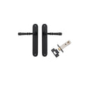 Iver Verona Solid Brass Door Lever on Oval Backplate | Passage Kit | 9 Finishes - Matt Black