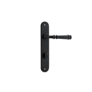 Iver Verona Solid Brass Door Lever on Oval Backplate | Privacy Lever Set Only | 9 Finishes - Matt Black