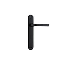 Iver Annecy Solid Brass Door Lever on Oval Backplate | Passage Lever Set Only | 9 Finishes - Matt Black