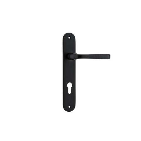 Iver Annecy Solid Brass Door Lever on Oval Backplate | Separate Privacy Kit | 9 Finishes - lifestyle