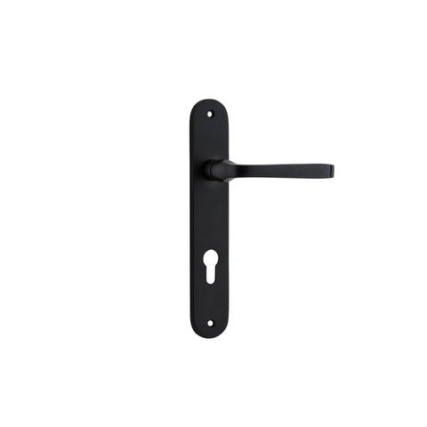 Iver Annecy Solid Brass Door Lever on Oval Backplate | Entrance Kit (Key/Key) | 9 Finishes - lifestyle