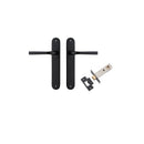 Iver Annecy Solid Brass Door Lever on Oval Backplate | Passage Kit | 9 Finishes - Matt Black