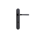 Iver Annecy Solid Brass Door Lever on Oval Backplate | Privacy Lever Set Only | 9 Finishes - Matt Black