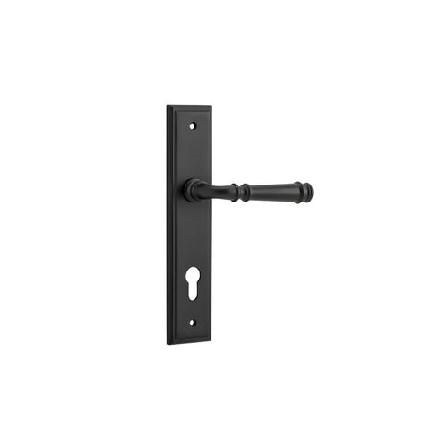 Iver Verona Door Lever Handle On Stepped Backplate - primehardware