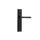 IVER Annecy Door Lever Handle On Stepped Backplate | Passage Lever Set Only | 9 Finishes - Matt Black