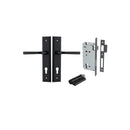 IVER Annecy Door Lever Handle On Stepped Backplate | Entrance Kit (Key/Key) | 9 Finishes - Matt Black