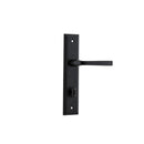 IVER Annecy Door Lever Handle On Stepped Backplate | Privacy Lever Set Only | 9 Finishes - Matt Black