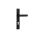 IVER Bronte Door Lever Handle On Rectangular Backplate | Entrance Lever Set Only | 7 Finishes - Matt Black