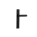 IVER Bronte Door Lever Handle On Rectangular Backplate | Privacy Lever Set Only | 7 Finishes - Matt Black
