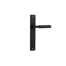 IVER Berlin Door Lever Handle On Rectangular Backplate | Passage Lever Set Only | 7 Finishes - Matt Black