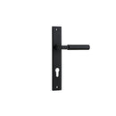 IVER Berlin Door Lever Handle On Rectangular Backplate | Entrance Lever Set Only | 7 Finishes - Matt Black