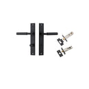 IVER Berlin Door Lever Handle On Rectangular Backplate | Separate Privacy Kit | 7 Finishes - Matt Black