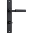 IVER Berlin Door Lever Handle On Rectangular Backplate | Privacy Lever Set Only | 7 Finishes - Matt Black