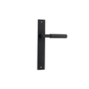 IVER Brunswick Door Lever Handle On Rectangular Backplate | Passage Lever Set Only | 6 Finishes - Matt Black
