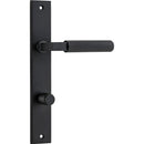 IVER Brunswick Door Lever Handle On Rectangular Backplate | Privacy Lever Set Only | 6 Finishes - Matt Black