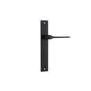 IVER Como Door Lever Handle On Rectangular Backplate | Passage Lever Set Only | 7 Finishes - Matt Black
