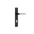 IVER Como Door Lever Handle On Rectangular Backplate | Entrance Lever Set Only | 7 Finishes - Matt Black