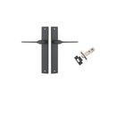 IVER Como Door Lever Handle On Rectangular Backplate | Passage Kit | 7 Finishes - Matt Black