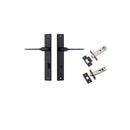 IVER Como Door Lever Handle On Rectangular Backplate | Separate Privacy Kit | 7 Finishes - Matt Black