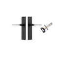 IVER Como Door Lever Handle On Chamfered Backplate | Passage Kit | 7 Finishes - Matt Black