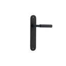 Iver Berlin Solid Brass Door Lever on Oval Backplate | Passage Lever Set Only | 7 Finishes - Matt Black