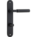 Iver Berlin Solid Brass Door Lever on Oval Backplate | Privacy Lever Set Only | 7 Finishes - Matt Black