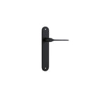 IVER Como Door Lever Handle On Oval Backplate | Passage Lever Set Only | 7 Finishes - Matt Black