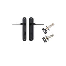 IVER Como Door Lever Handle On Oval Backplate | Separate Privacy Kit | 7 Finishes - Matt Black